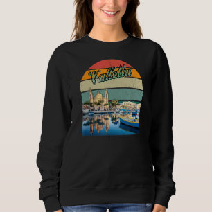 Sweatshirt Valletta Malte Souvenir Guide de voyage Hommes Fem