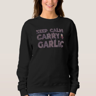 Sweatshirt Vampire Garder calme Porter de l'ail Halloween Fem