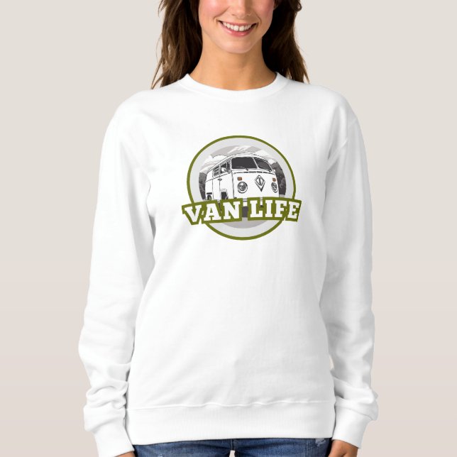Sweatshirt Van Life green (Devant)