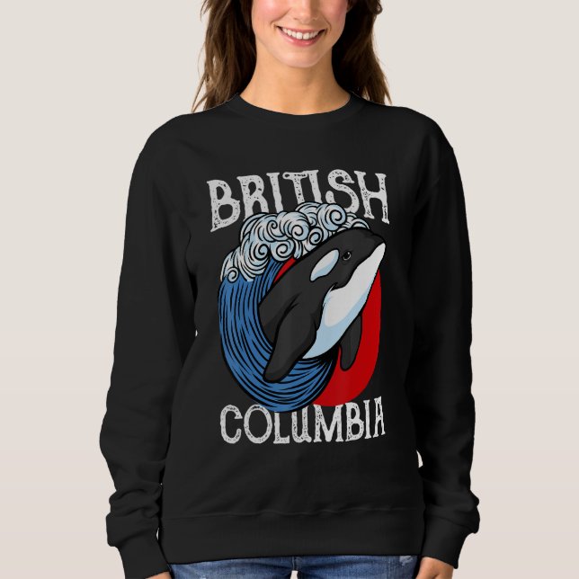 Sweatshirt Vancouver British Columbia Orca Whale (Devant)