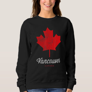 Sweatshirt Vancouver Classic Vintage Retro Canada Feuille d'é