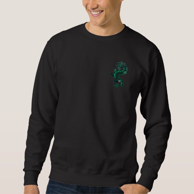 Sweatshirt Vapeur esthétique de Grunge Dragon Rétro Chinois D (Devant)