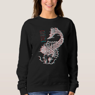 Sweatshirt Vaporwave esthétique Japonais Poisson Koi