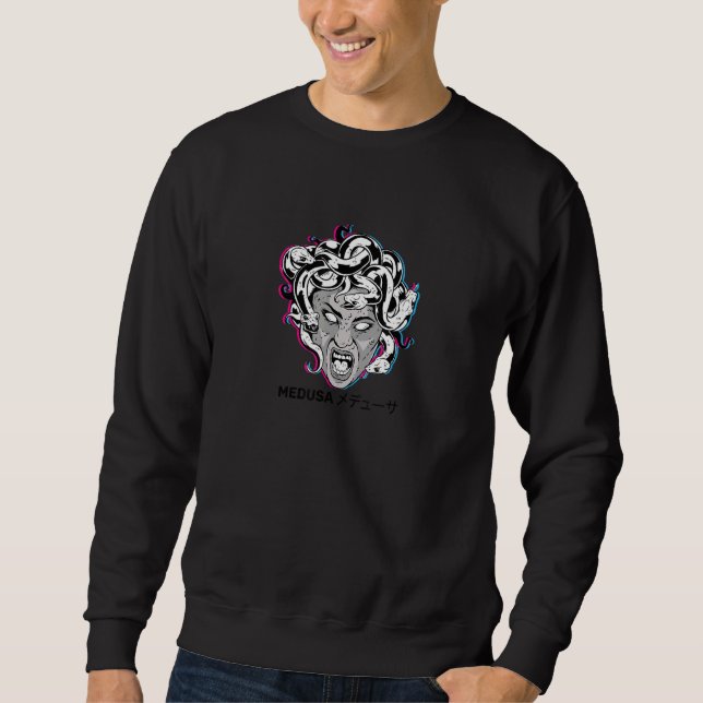 Sweatshirt Vaporwave Medusa ♥ ュ サ Statue Aesthétique (Devant)