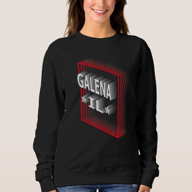 Sweatshirt Vaporwave rétro Galena Illinois IL (Devant)