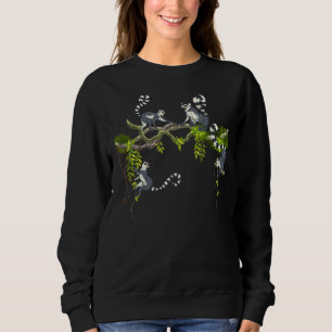 Sweatshirt Vari Sifakas Madagascar Zoo Animal Tropical Lemur