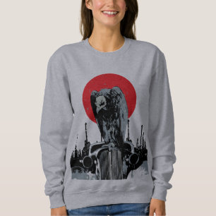 Sweatshirt Vautour de Voiture Vintage avec Soleil Rouge