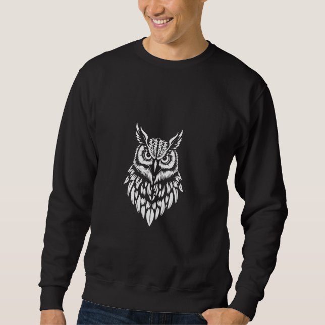 Sweatshirt Vecteur de hibou (Devant)