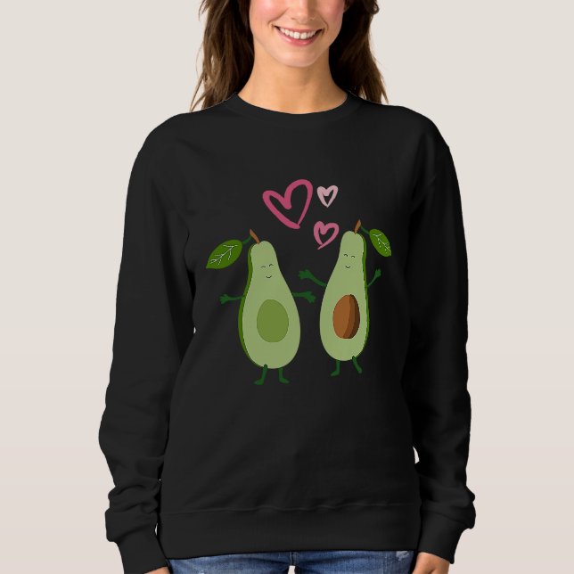 Sweatshirt Vegan Avocado You Are My Better Half Valentine's D (Devant)
