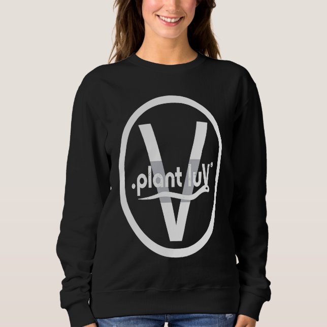 Sweatshirt Vegan Plant Luv V  PUISSANCE VÉGAN (Devant)