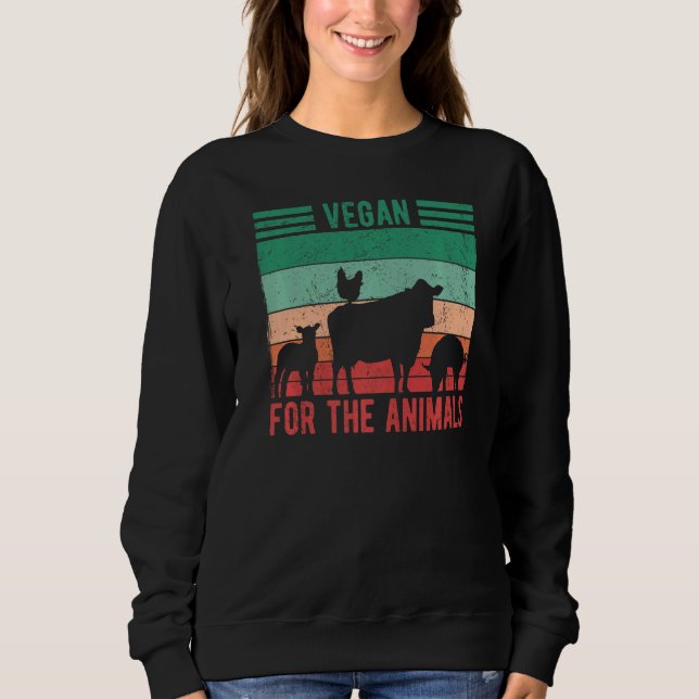 Sweatshirt Vegan Pour Les Animaux (Devant)