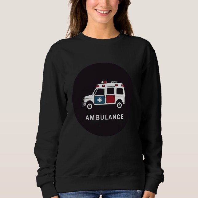 Sweatshirt Véhicule ambulancier cool pour garçons et filles (Devant)