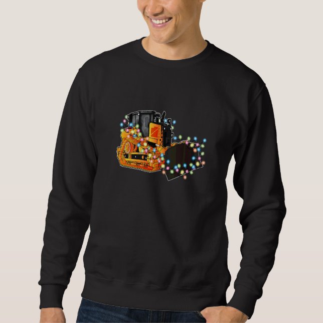 Sweatshirt Véhicule de construction Bulldozer Noël (Devant)