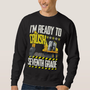 Sweatshirt Véhicule de construction tracteur prêt à écraser S