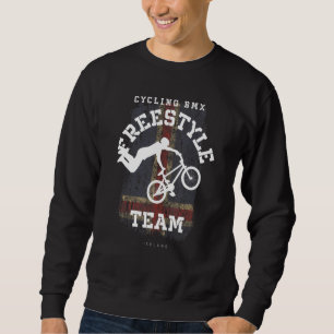 Sweatshirt Vélo BMX Freestyle Drapeau Islande Cyclisme Cyclis