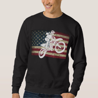 Sweatshirt Vélo de saleté sur le drapeau affligé en couleurs