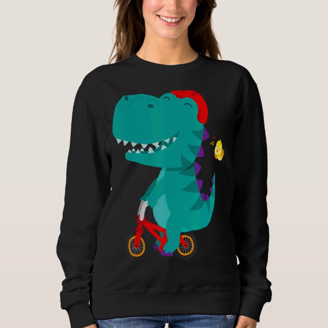 Sweatshirt Vélo Dinosaure équitation Vélo Vélos vélo Toddl (Devant)