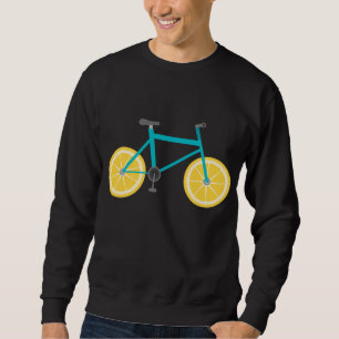 Sweatshirt Vélo Fruit Citron Roues Vélo Drôle Nourriture Vélo