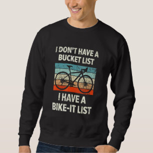 Sweatshirt Vélo Liste Retro Retraite Vélo