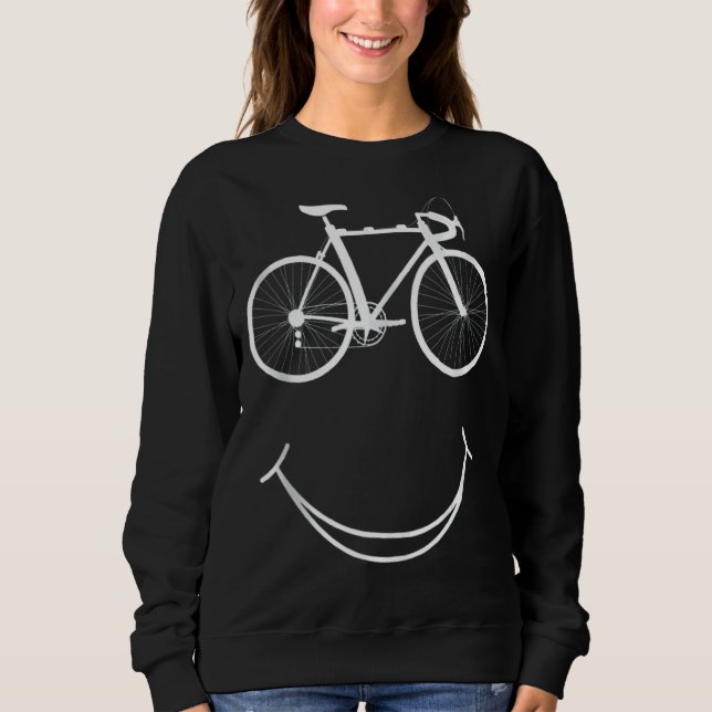Sweatshirt Vélo Smile Faces Mtb Cyclisme Vélo équitation (Devant)