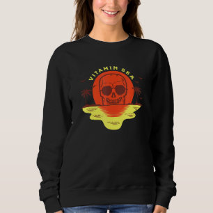 Sweatshirt Vélo Vitamin Sea Skull Vélo Summer Pays Biki