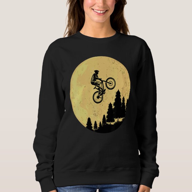 Sweatshirt Vélo VTT VTT Lune Art Équitation (Devant)