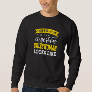 Sweatshirt Vendeuse titre de poste employée travailleuse drôl