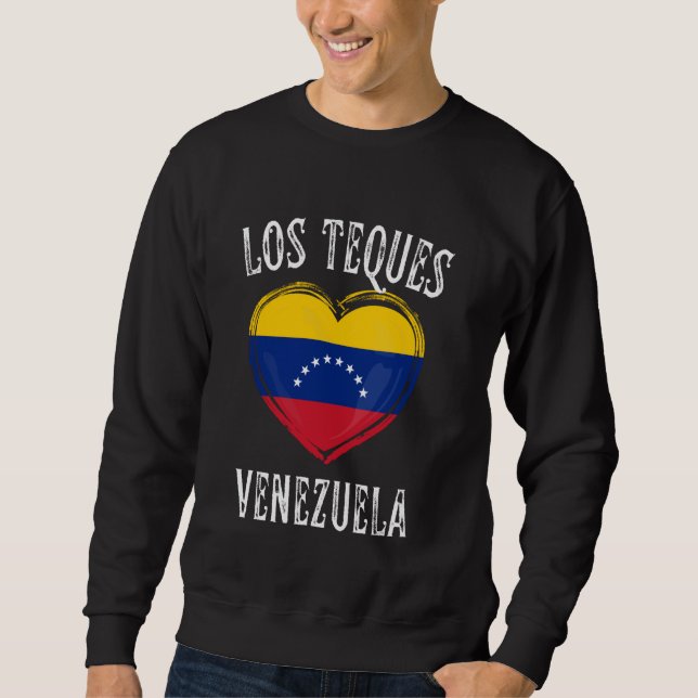 Sweatshirt Venezuela Drapeau Coeur Los Teques Ville (Devant)