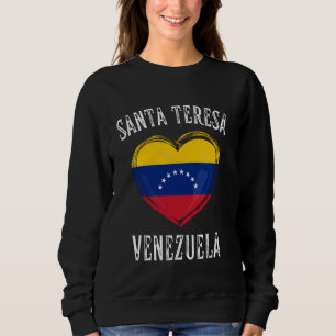 Sweatshirt Venezuela Drapeau Coeur Père Noël Teresa Ville