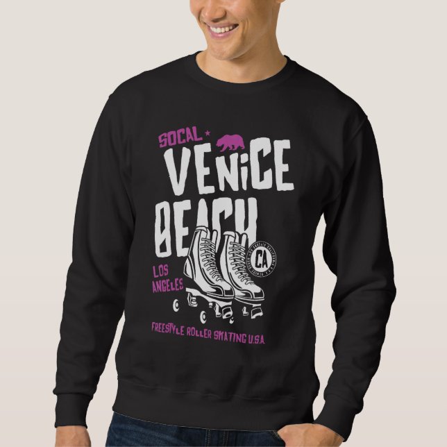 Sweatshirt Venice Beach California Retro Roller Skate 9 (Devant)