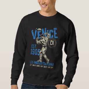 Sweatshirt Venise Est 1905 Californie Rétro Vintage Détresse