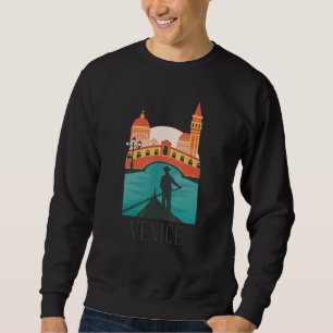 Sweatshirt Venise Italie Ville Skyline Silhouette Contour Esq