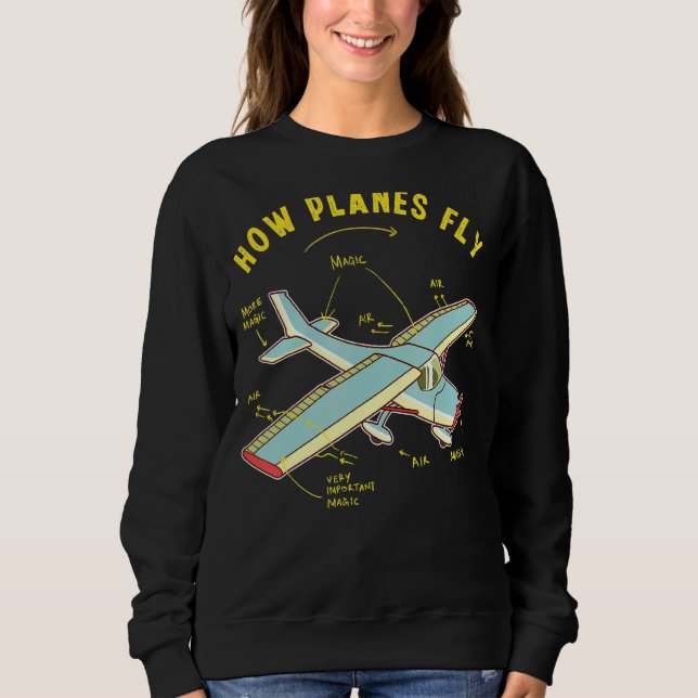 Sweatshirt Ventilateur d'ingénierie aérospatiale des avions (Devant)