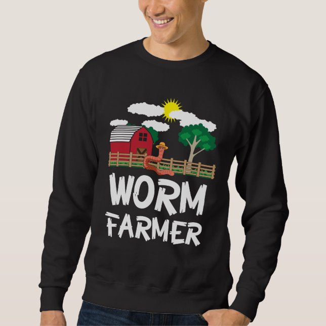 Sweatshirt Ver de ferme compostant l'agriculture - cadeau (Devant)