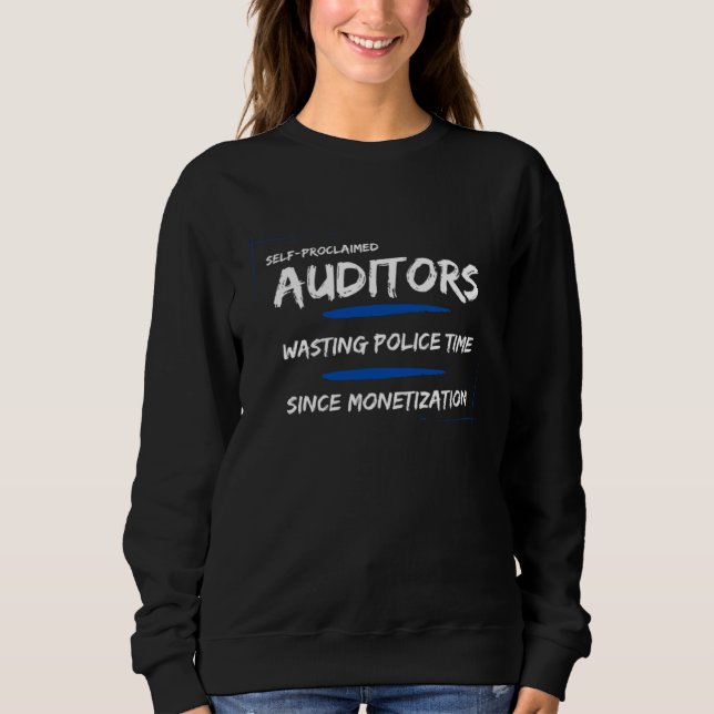 Sweatshirt Vérificateurs Perte de temps pour la police depuis (Devant)
