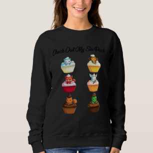 Sweatshirt Vérifiez Mon Six Pack Mignons Cupcakes Yoga Fitnes