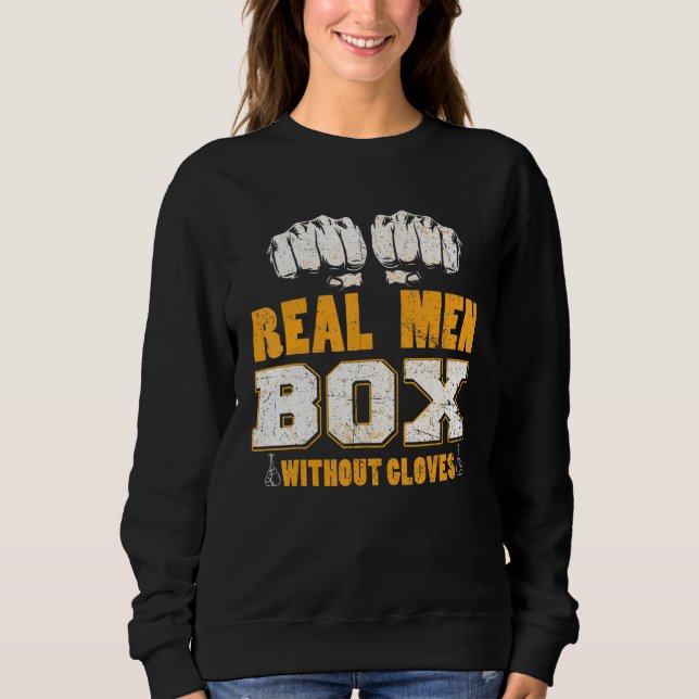 Sweatshirt Véritable boîte Homme sans gants Bareknuckle Boxe (Devant)