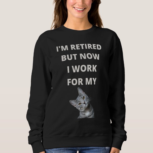 Sweatshirt Véritable Cat Photo Kitty Cat Retraite Design (Devant)