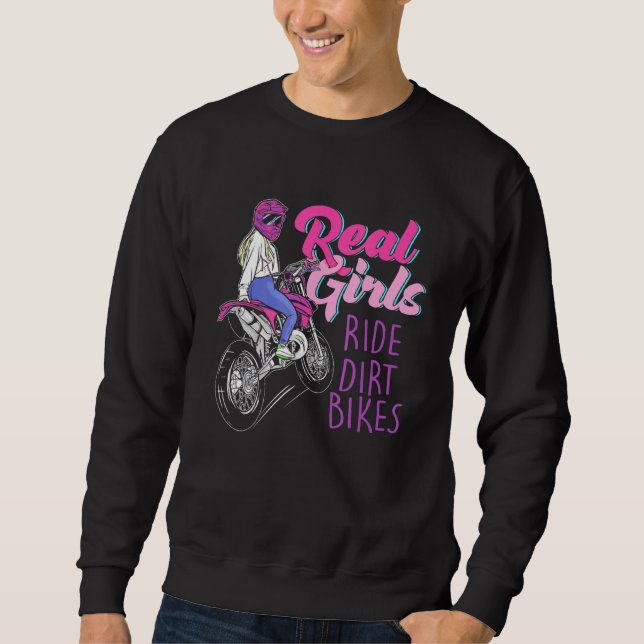 Sweatshirt Véritables Filles Ride Dirt Vélos Motocross Motocr (Devant)