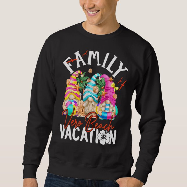 Sweatshirt Vero Beach Floride Gnome Correspondant Vacances Ét (Devant)