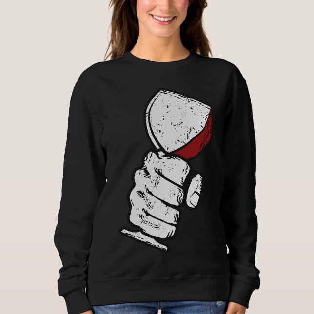 Sweatshirt Verre de vin Grunge (Devant)