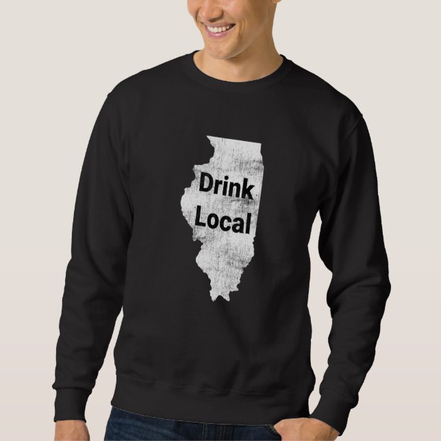Sweatshirt Verre Illinois Trouvé Local (Devant)