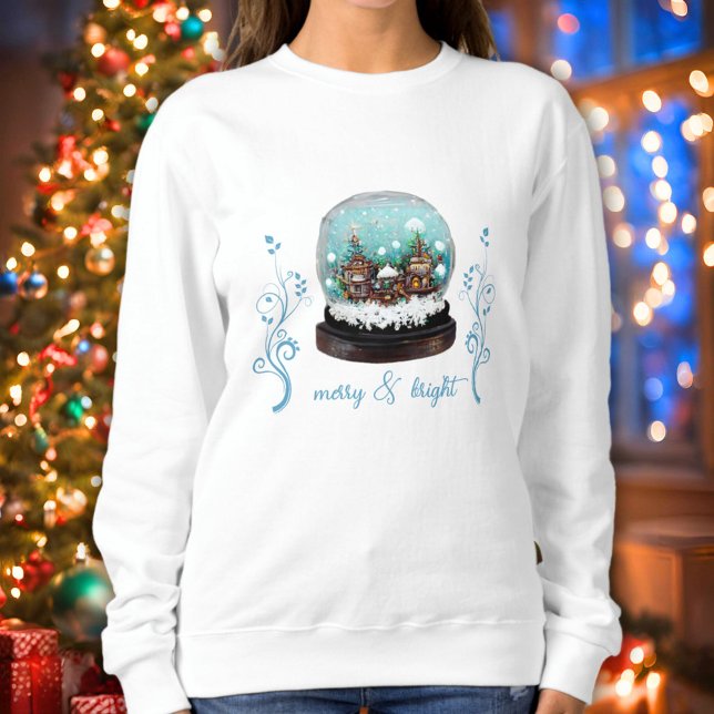 Sweatshirt Verre Snowball Village d'hiver Noël brillant (Créateur téléchargé)