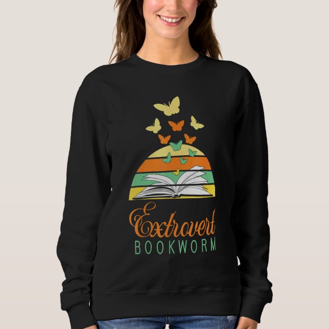 Sweatshirt Vers de livre Extrovert Livre Lecture 1 (Devant)