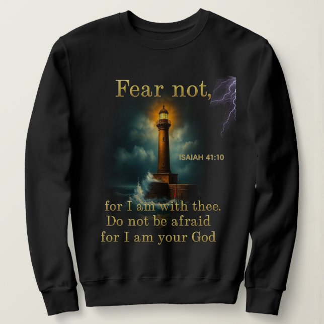 Sweatshirt Verset biblique ISAIE 41:10 (Design devant)