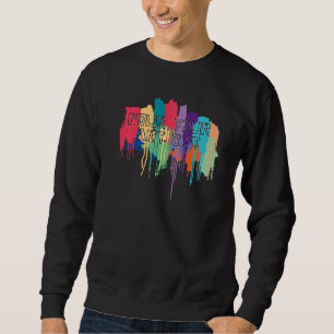 Sweatshirt Versez Votre Peinture Acrylique En Versant Graphis