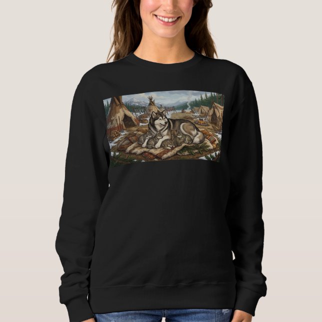 Sweatshirt Version 2 de Malamute Mother (Devant)