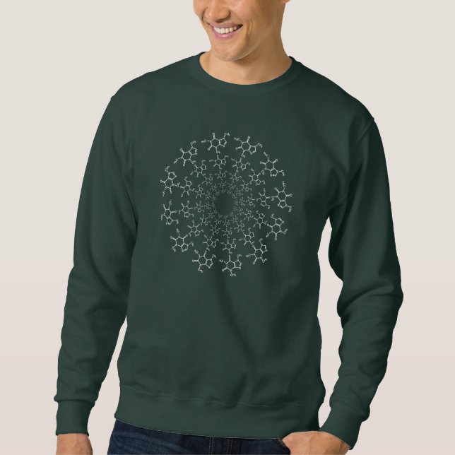 Sweatshirt vert de la caféine (Devant)