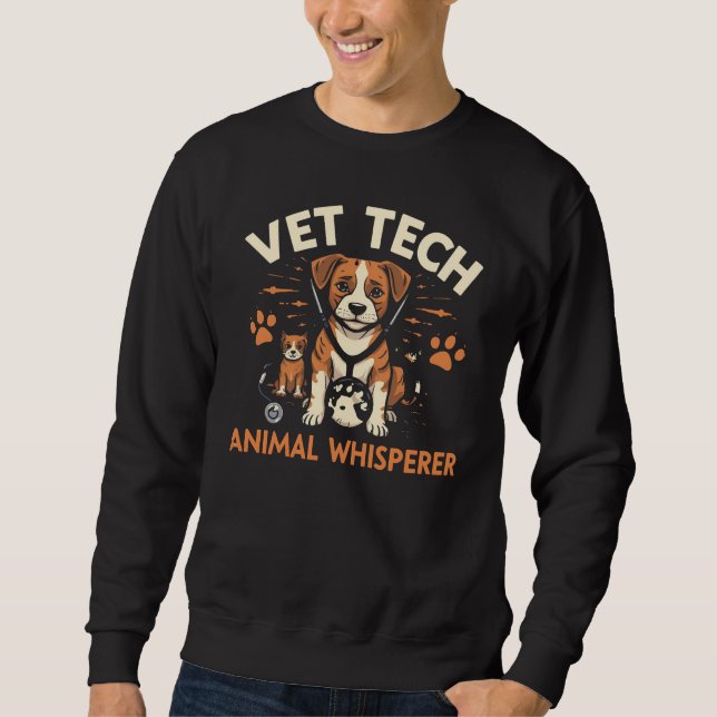 Sweatshirt Vet Tech Animal Whisperer mignet Chiot Stethoscope (Devant)