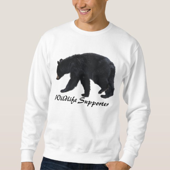 Sweatshirt Vêtements Amoureux des animaux de l'ours noir marc (Devant)